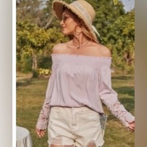 Long sleeve top lavender